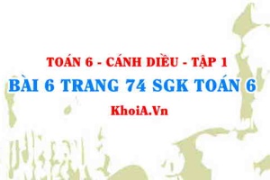 Bài 6 trang 74 SGK Toán 6 tập 1 Cánh Diều